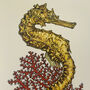 T Is For Tiger Tail Seahorse Illustration Print, thumbnail 2 of 4