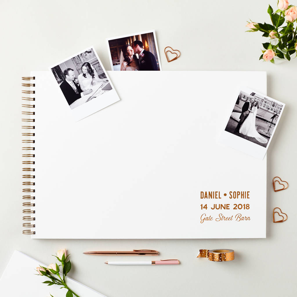 Personalised Extra Large Wedding Guest Book By Martha Brook