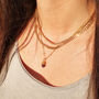 18k Gold Vermeil Plated Natural Birthstone Necklace, thumbnail 2 of 12