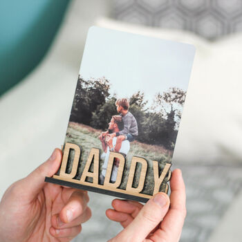 Personalised Me And Dad Photo Frame Holder Fathers Gift, 5 of 9