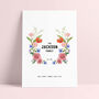 Personalised Floral Family Tree Print, thumbnail 7 of 9