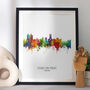 Stoke On Trent Skyline Portrait Print And Box Canvas, thumbnail 1 of 5