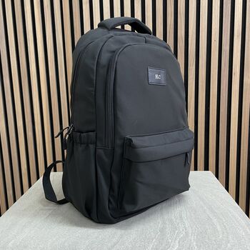 Personalised Black Unisex Backpack, 2 of 6