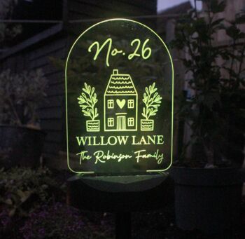 Personalised New Home Outdoor Solar Light, 2 of 5