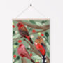 Red Birds And Strawberries Print, thumbnail 2 of 3