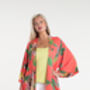 Passionflower Mid Length Kimono Coral, thumbnail 4 of 4