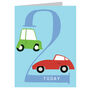 Mini Cars 2nd Birthday Card, thumbnail 2 of 4