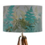 Hedgerow Lampshade In Blues And Green On Grey, thumbnail 3 of 7