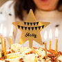 Personalised Happy Birthday Bunting Star Cake Topper, thumbnail 2 of 7
