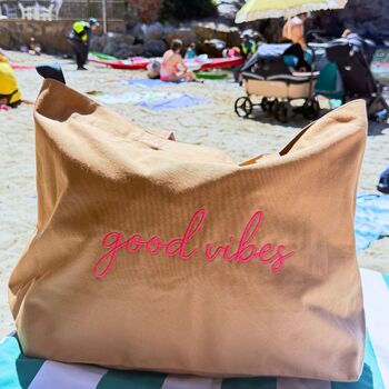 Personalised Neon Slogan Oversized Everyday Tote Bag, 2 of 7