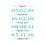 Personalised Dates Wedding Or Anniversary Gift Print, thumbnail 2 of 5