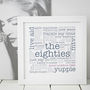 40th Birthday Gift 'The 1980s' Personalised Print, thumbnail 1 of 4