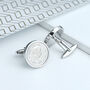 Personalised Sixpence Coin Birthday Cufflinks 1947 1967, thumbnail 2 of 8