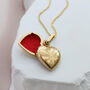 9ct Yellow Gold Patterned Heart Locket, thumbnail 2 of 3