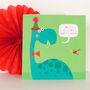 Happy Birthday Brontosaurus Card, thumbnail 5 of 5