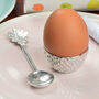 Pewter Acorn Christening Egg Cup Spoon Gift Set, thumbnail 3 of 11