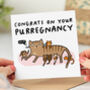 Pregnancy Congrats Card 'Purregnancy', thumbnail 1 of 2