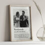 Personalised Newlyweds Print, Wedding Gift For Couple, thumbnail 4 of 6