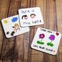 Thank You Teacher Coasters With Childs Drawing, thumbnail 1 of 4