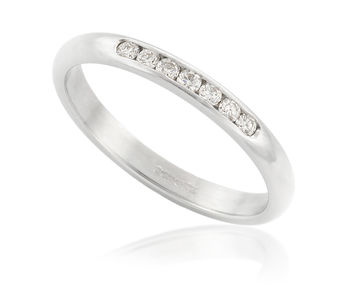 Slim Channel Set Diamond Eternity Ring, White Gold, 2 of 4
