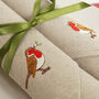 Mr And Mrs Robin Embroidered Napkins, thumbnail 5 of 5
