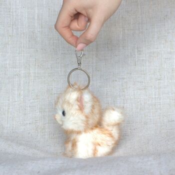 Adorable Plush Animal Keyring – Cat And Dog Bag Charms, 7 of 9
