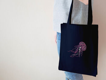 Jellyfish Tote Bag Embroidery Kit, 4 of 5