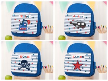 Personalised Kid's Blue Mini Rucksack, 3 of 12