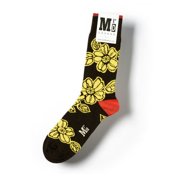 Batik Floral Fine Sock, 3 of 3
