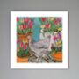 'Chicken And Tulips' Print, thumbnail 1 of 3