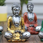6x Silver Mini Buddha Assorted Colours, thumbnail 4 of 6