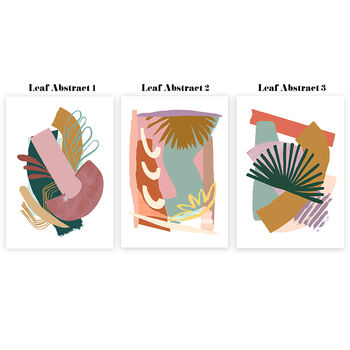 Abstract Leaf Prints Set Of Three, 5 of 9