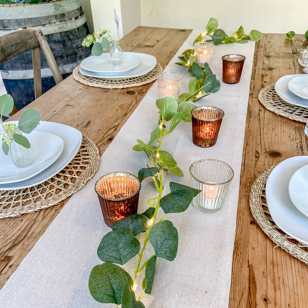 Natural Cotton Table Runner 5m For Home Or Weddings, 1 of 9