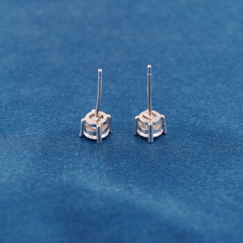 6 Mm Classic Round Solitaire Cz Stud Earrings, 5 of 7