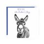 With Love On Father’s Day Funny Donkey Card – Cute And Humorous Donkey Father’s Day Card For Dad, thumbnail 2 of 5