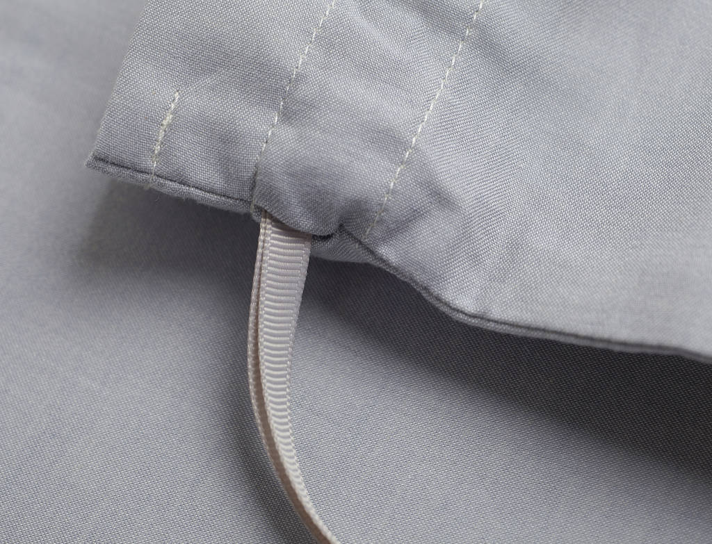 Plain Jacquard Blue Grey Reversible Duvet Cover By Harriet Hare