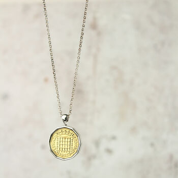Personalised 80th Birthday Threepence Coin Necklace, 4 of 10