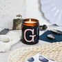 Bergamot, Geranium Lavender And Herb Initial Candle, thumbnail 3 of 7