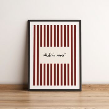 What's For Dinner Funny Kitchen Print, 7 of 7
