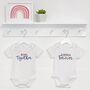 Twin Babygrows. Born Together, Friends Forever, thumbnail 1 of 2