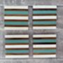 Set Of Four Turquoise Stripe Coasters, thumbnail 3 of 3