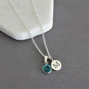 Sterling Silver Initial Necklace, 2 of 3