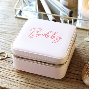Personalised Square Travel Jewellery Box, 2 of 4