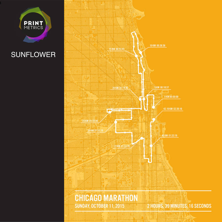 Personalised Chicago Marathon Poster By PrintMetrics