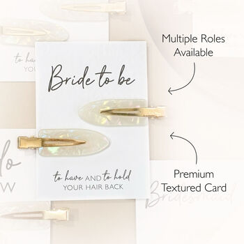 Hen Do Hair Pearl Clips Hen Party Favour Party Bag Filler, 4 of 7