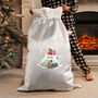 Personalised Rocking Horse Silver Christmas Sack, thumbnail 1 of 3