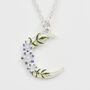 Silver Nightshade Moon Pendant Necklace, thumbnail 3 of 8