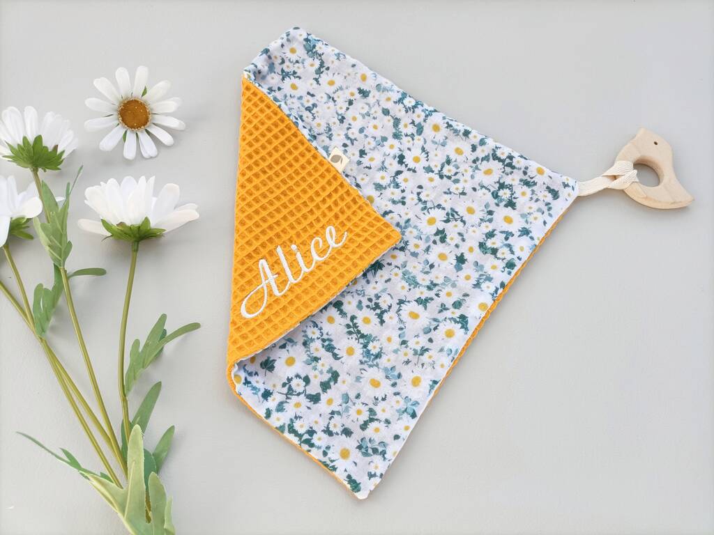 Handmade And Personalised Baby Comforter By Bambamboo Baby