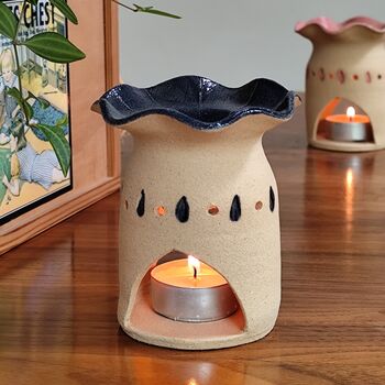 Handmade Ceramic Oil And Wax Burner Home Fragrance Gift In Pastel Colours, 6 of 12