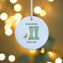 Personalised Robin Welly Boot Hanging Decoration, thumbnail 1 of 8